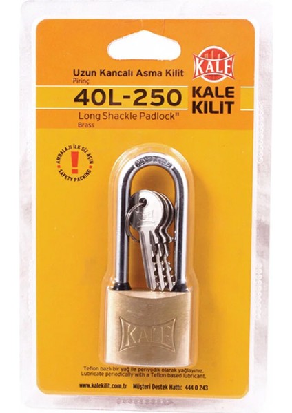Kilit Pirinç Asma Kilit U Kanca 40 mm