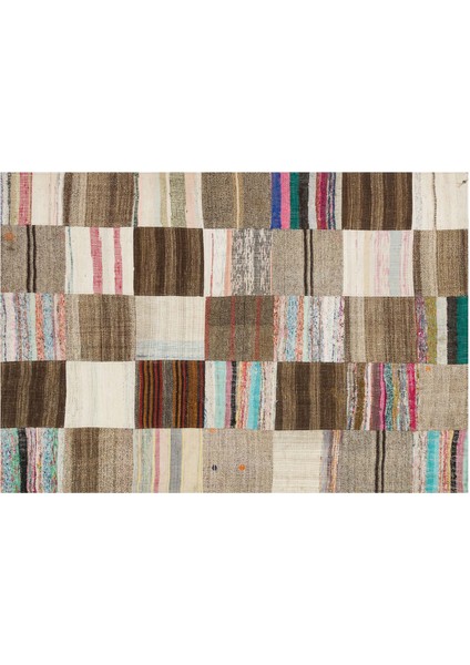 Eşsiz Anadolu Patchwork Eskitme El Dokuma Halı 140 x 203 cm 6108 fiyatları
