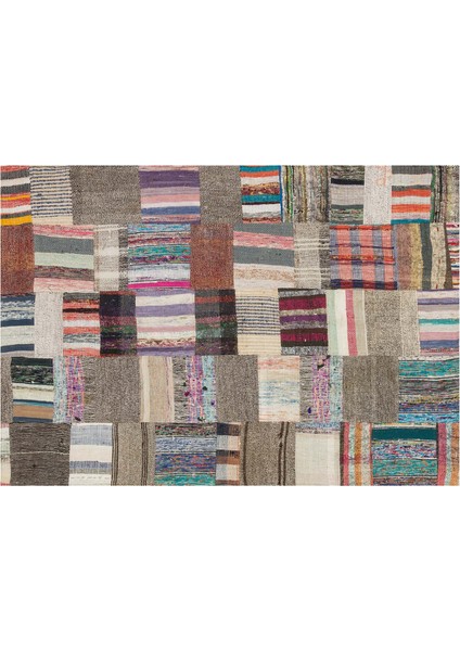 Patchwork Eskitme El Dokuma Halı 141 x 196 cm 6128