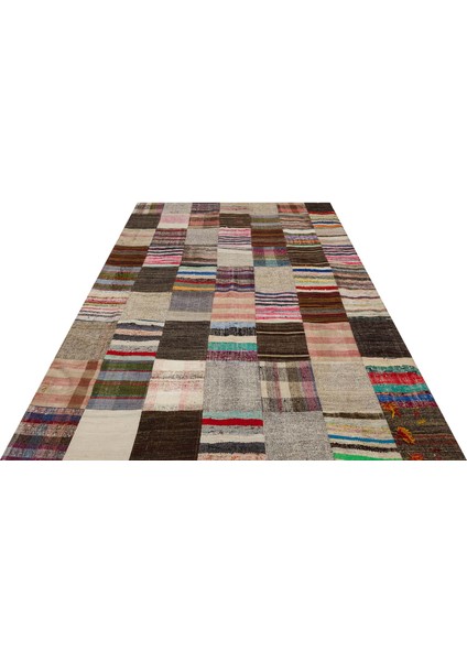 Eskitme El Dokuma Patchwork Halı 201 x 300 cm 6140