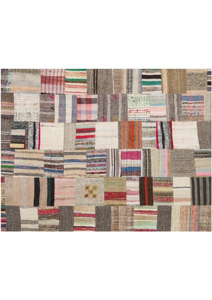 Patchwork Eskitme El Dokuma Halı 171 x 220 cm 6156