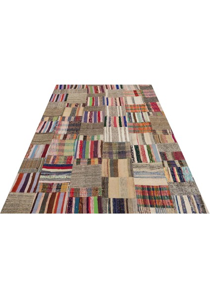 Patchwork Klasik Modern El Dokuma Halı 164 x 228 cm 6158