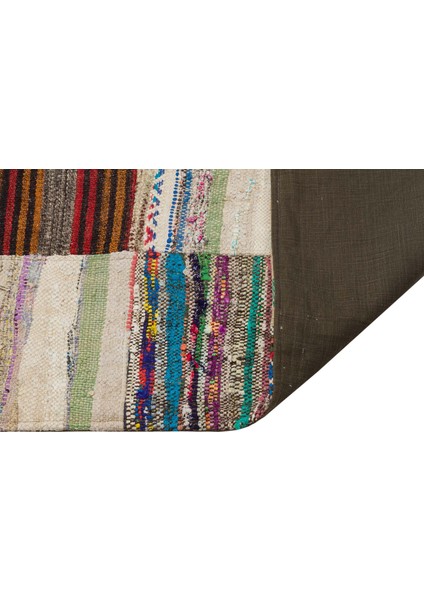 Eskitme Patchwork %100 El Dokuma Halı 202 x 300 cm 6166