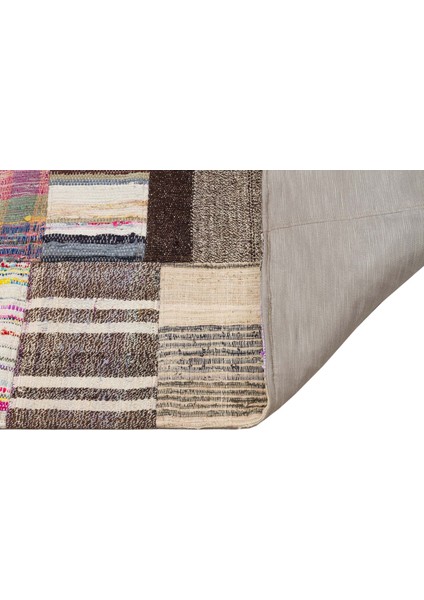 Gerçek El Dokuma Eskitme Patchwork Halı 140 x 188 cm 6167 modelleri