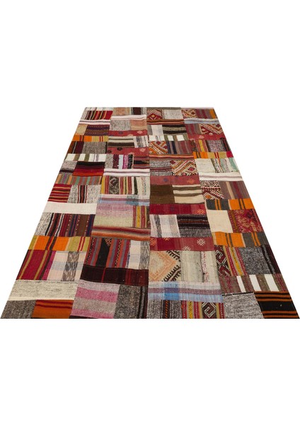 El Dokuma 100%YÜN Patchwork Halı 148 x 242 cm 6180