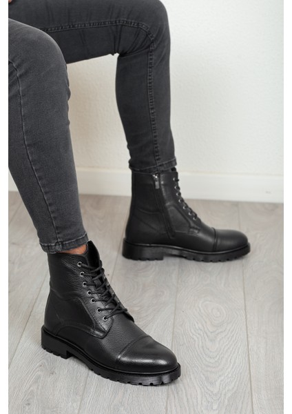 D402 Hakiki Deri Soğuk Geçirmez Kışlık Erkek Bot Kauçuk Taban fiyatları