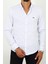 Slim Fit Desenli Beyaz Renk Erkek Gömlek 1