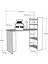4 Raflı Enna Çalışma Masası Safirmeşe-Beyaz 5