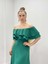 Volanlı Elbise - Zümrüt Yeşil 3