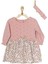 Andywawa AC22057RP Cute Leopard Bebek Elbise Takım Pink 1