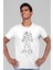 Robotic Beyaz Kısa Kollu Ön ve Arka Baskılı Erkek T-Shirt 1
