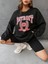 Kadın Detroit Baskılı Oversize Sweatshirt 5