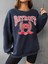 Kadın Detroit Baskılı Oversize Sweatshirt 1