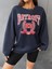 Kadın Detroit Baskılı Oversize Sweatshirt 5