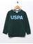Düz Erkek Çocuk Yeşil Sweatshirt JEREMYKIDSK022 1