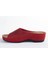 DZA37-1825 Kırmızı Günlük Ortopedik Kadın Terlik 3