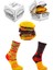 Hamburger Desenli Unisex Renkli Çorap 2 Çift 1