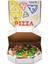 Pizza Italian Desenli Renkli Unisex Çorap 4 Çift 2