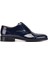 Hakiki Deri Lacivert Klasik Bağcıklı Kösele Erkek Ayakkabı -9125- 1
