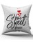 Çift Taraflı Beyaz Siyah Home Sweet Home Yazılı Dijital Baskı Kırlent Yastık Kılıfı - CGH405-CT 1
