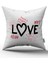 Çift Taraflı Beyaz Siyah Love Yazılı Modern Dijital Baskı Kırlent Yastık Kılıfı - CGH392-CT 1