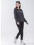 Bisiklet Yaka Baskılı Füme Kadın Sweatshirt 22K0375K1 2