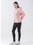 Kapüşon Yaka Düz Pembe Kadın Sweatshirt 22K0373K1 4