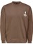 Only & Sons Bisiklet Yaka Kahve Erkek Sweatshirt 22023126_ONSTOBY Rlx Symbol Print C 1