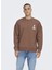 Only & Sons Bisiklet Yaka Kahve Erkek Sweatshirt 22023126_ONSTOBY Rlx Symbol Print C 5