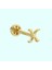 Altın Piercing -X- Harf 14 Ayar Tragus 1