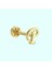 Altın Piercing -P- Harf 14 Ayar Tragus 1