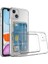 Apple iPhone 14 Uyumlu Kılıf Kartlık Bölmeli Arkası Şeffaf Soft Dayanıklı Kılıf Kapak 1