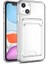 Apple iPhone 14 Uyumlu Kılıf Kartlık Bölmeli Arkası Şeffaf Soft Dayanıklı Kılıf Kapak 5