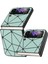 Samsung Galaxy Z Flip4 Için Deri Şok Geçirmez Koruyucu Telefon Kasası Green Spider Net Doku (Yurt Dışından) 1
