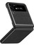 Samsung Galaxy Z Flip4 Siyah Için Çapraz Doku Kılıfı (Yurt Dışından) 1