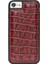 Apple iPhone 6-7-8 Croco Red Leather Kılıf 1