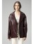 WM019 Oversize Biker Deri Kadın Mont 2