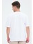 Oversize Fit Pamuklu Kısa Kollu Basic Bisiklet Yaka Tişört 5