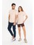 Oversize Fit Pamuklu Kısa Kollu Basic Kadın Erkek Tişört 4