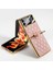 Samsung Galaxy Z Flip 4 İçin Gkk Elektrokaplama Deri Kılıf - Pembe (Yurt Dışından) 1