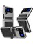Samsung Galaxy Z Flip 4 Metal Şok Geçirmez Telefon Kılıfı - Gümüş (Yurt Dışından) 1