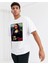Unisex Monalisa Crime Oversize Tshirt Beyaz 1