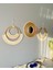 Wall Decoration Art Bohem Makrome ve Hasır Ayna Duvar Dekorasyon Ürünü 3’lü Set 4
