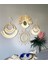Wall Decoration Art Bohem Makrome ve Bambu Ayna Duvar Dekorasyon Ürünü 4’lü Set 1
