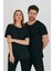 Siyah Unisex Pis Yaka Salaş T-SHIRT-TCPS001R2500S 1