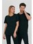 Siyah Unisex Pis Yaka Salaş T-SHIRT-TCPS001R2500S 2