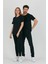 Siyah Unisex Pis Yaka Salaş T-SHIRT-TCPS001R2500S 3