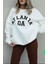 Kadın Baskılı Sweatshirt Ekru 2