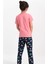 1769 Kısa Kollu Kız Çocuk Pijama Takımı 4