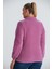 Kolları Lastikli Büyük Beden Lila Polar Sweatshirt 5